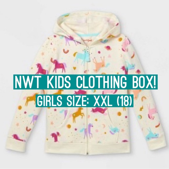 Cat & Jack Other - NWT Target Girls Clothing Box Bundle Buy XXL (18) Hoodies & Dresses Multi Color